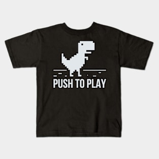 Developer Push To Play Dinosaur Kids T-Shirt